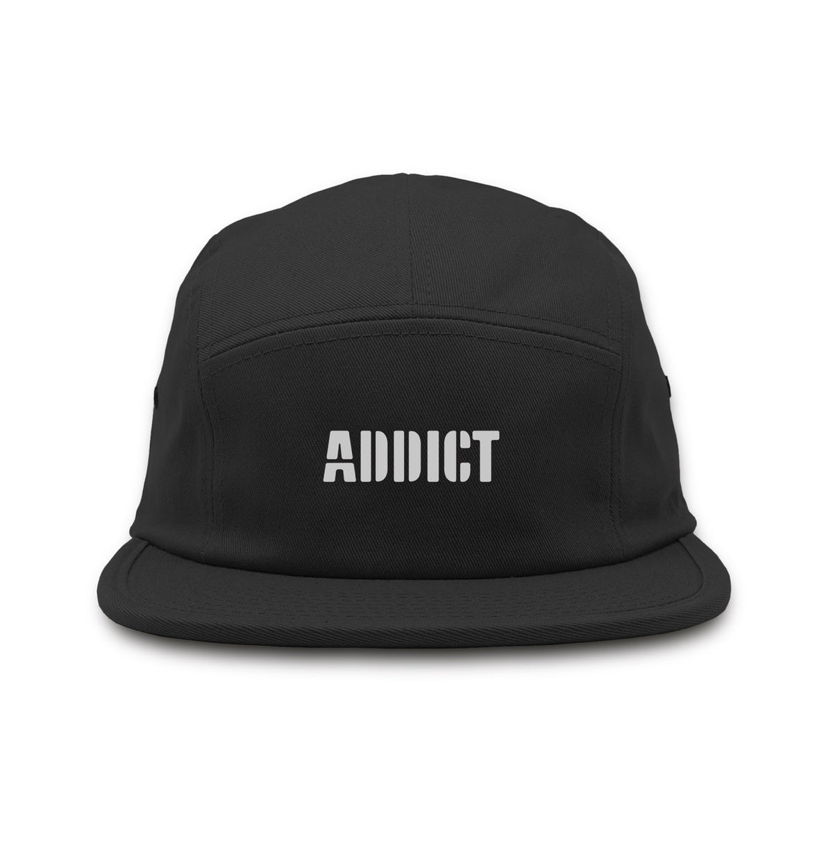 5 Panel Cap - Black