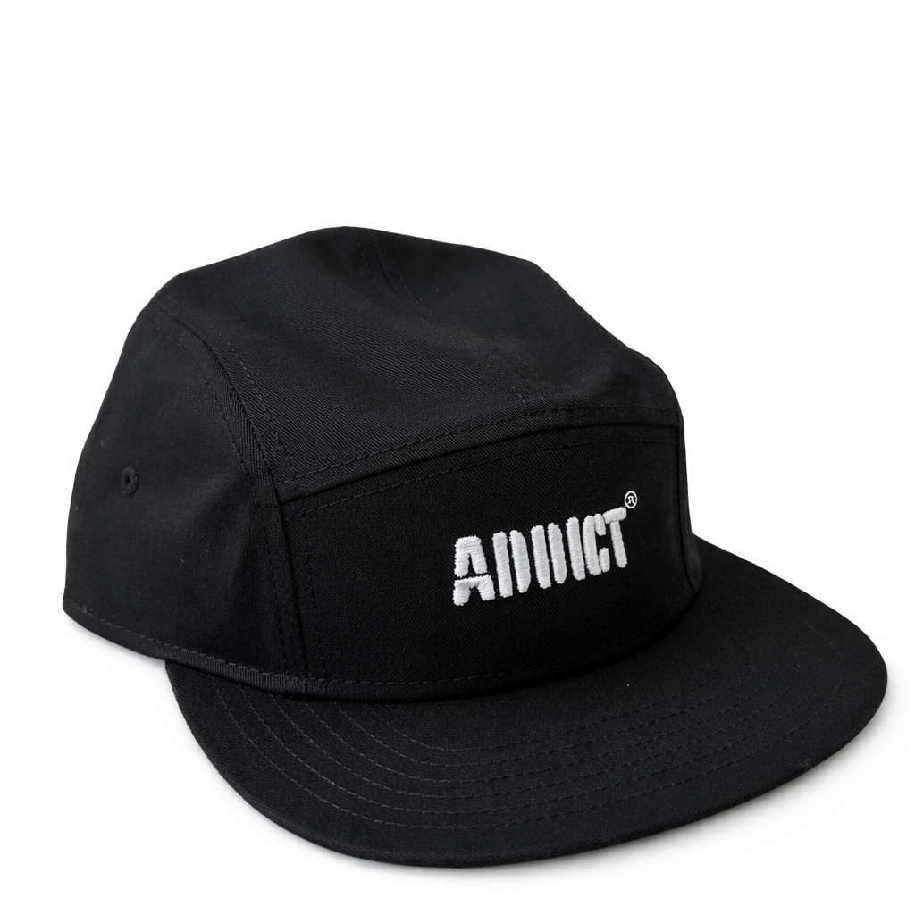 5 Panel Cap - Black
