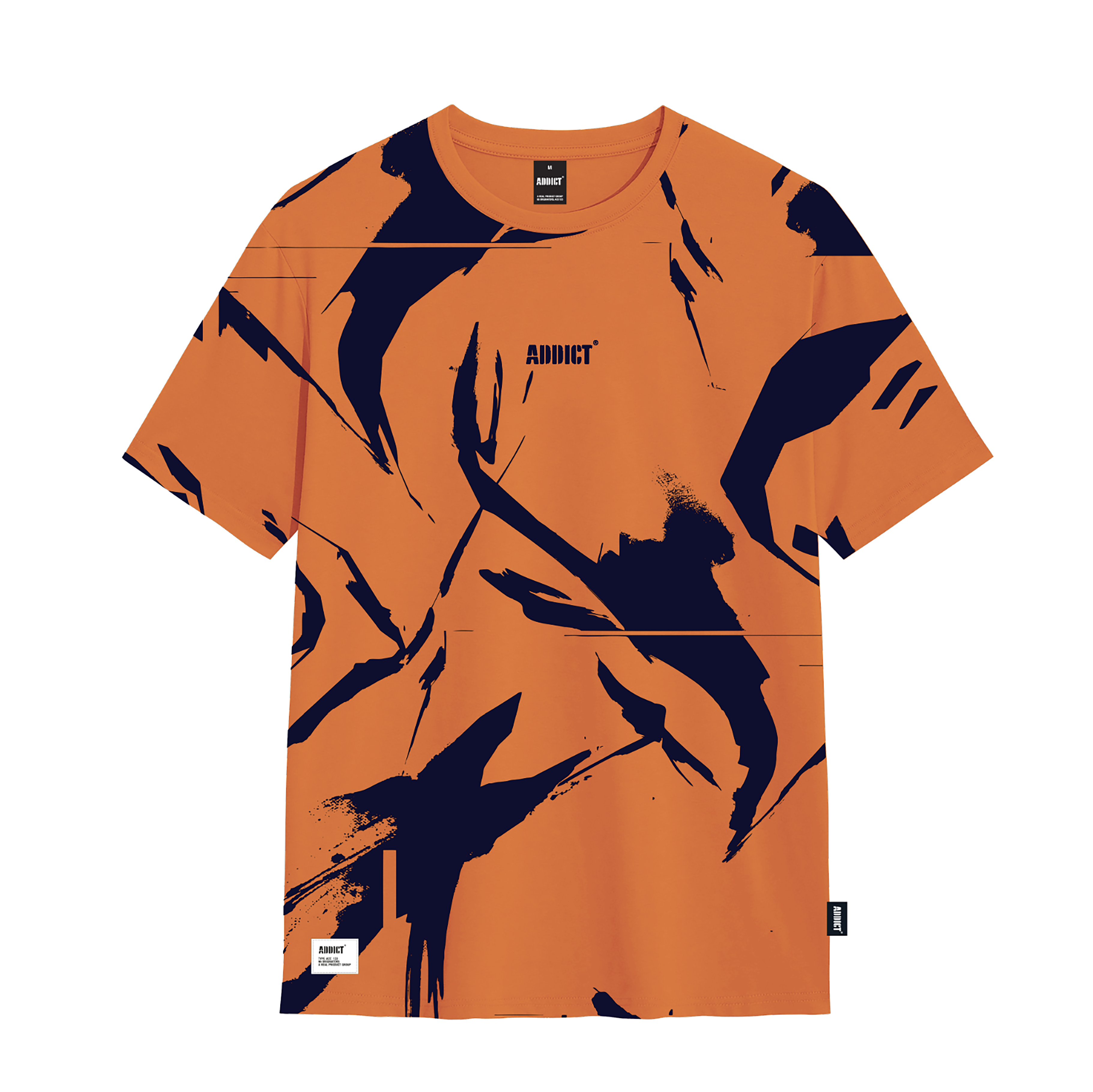 SHE Camo AOP T Shirt - Orange/Blue