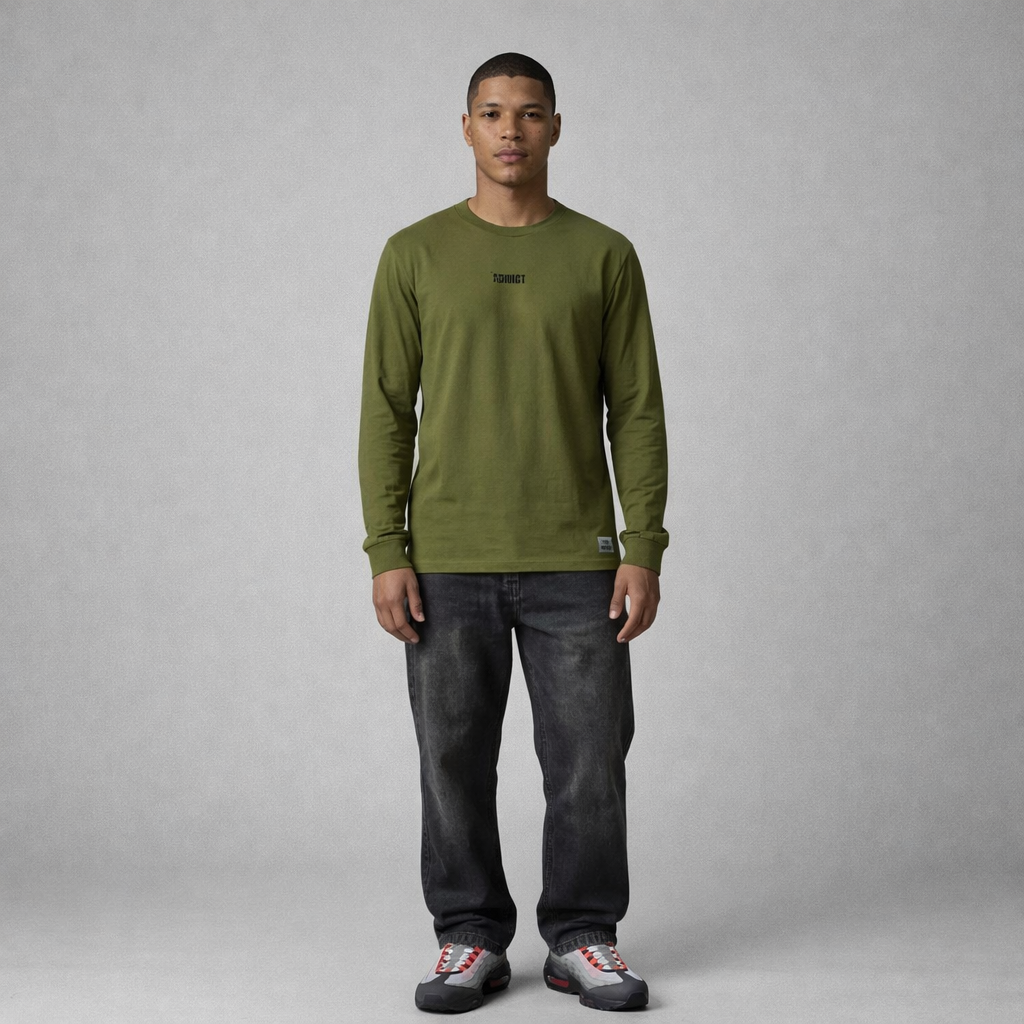 ICON Long Sleeve T Shirt - Olive