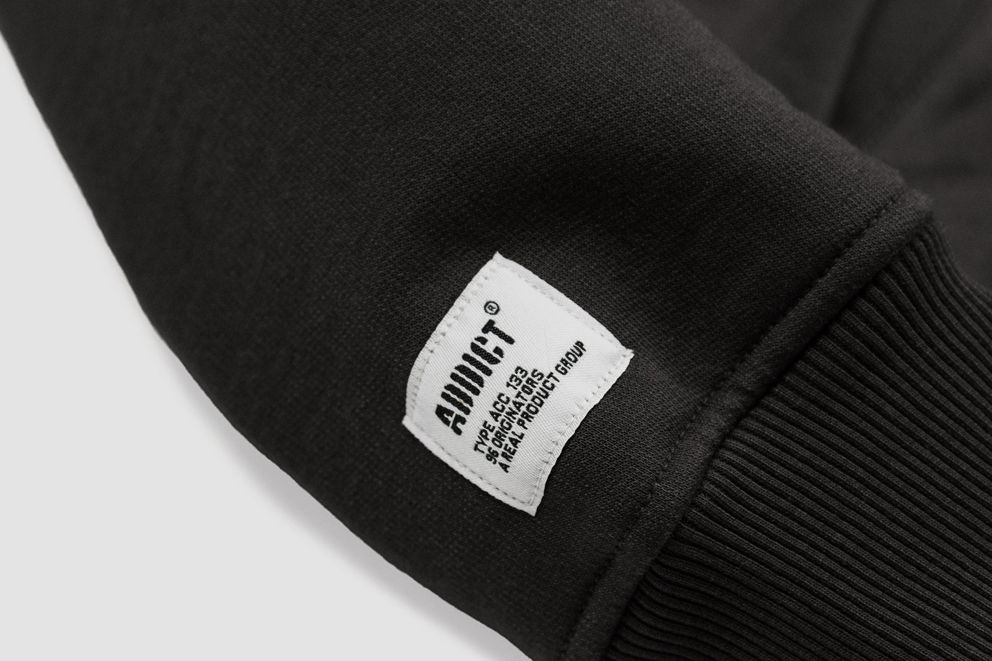 A Stitch Sherpa Lined Hoody - Black