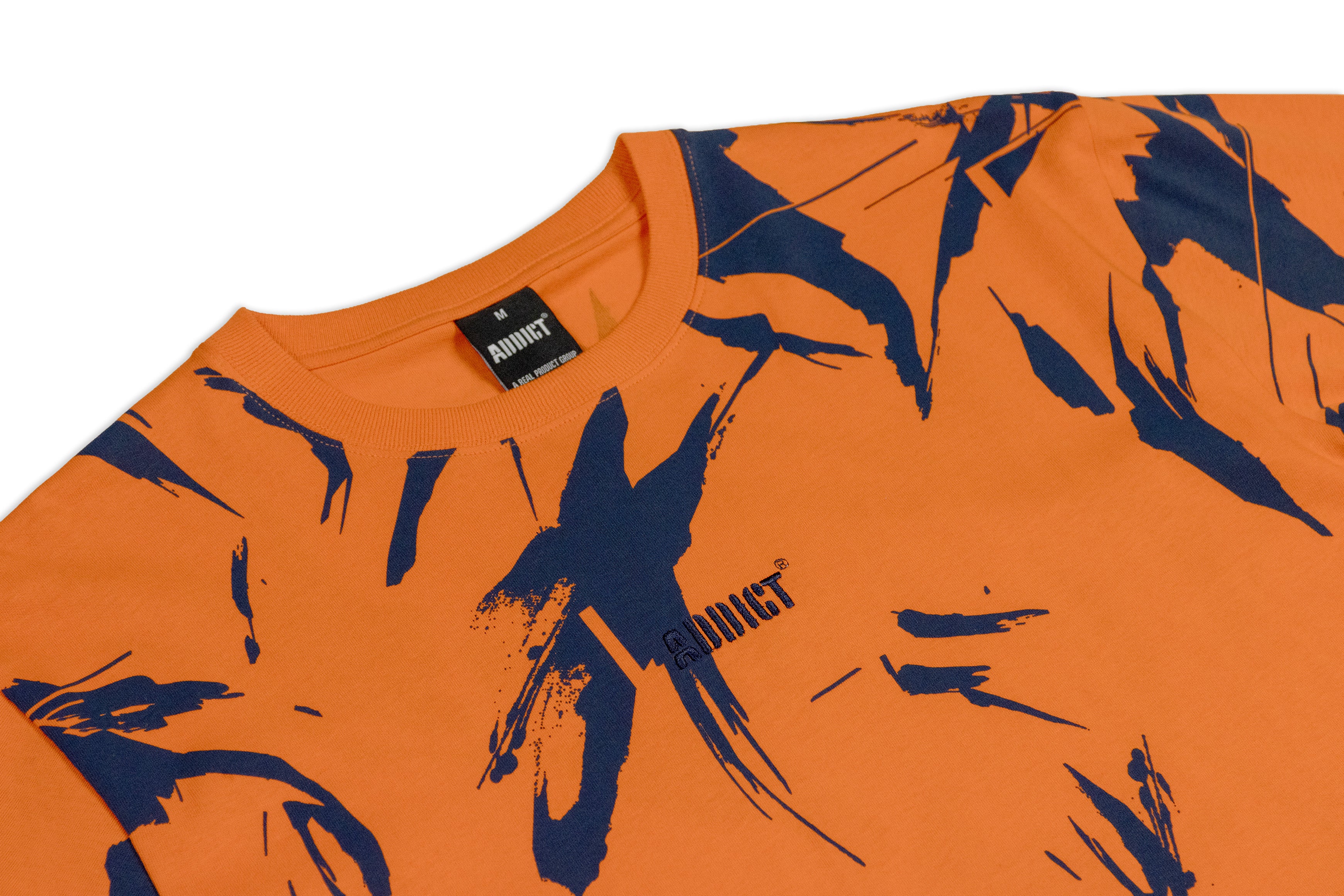 SHE Camo AOP T Shirt - Orange/Blue