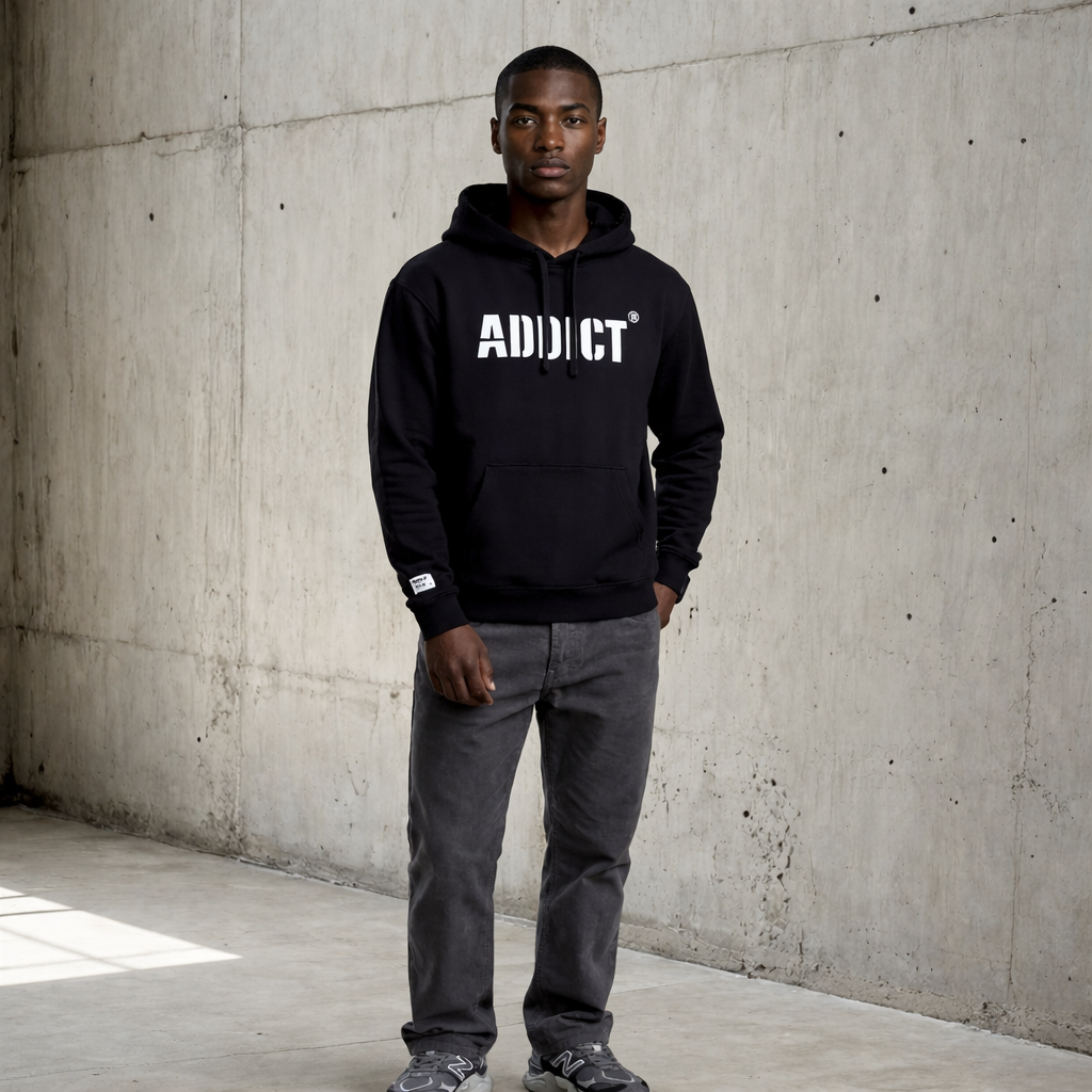 Stencil Hoody - Black