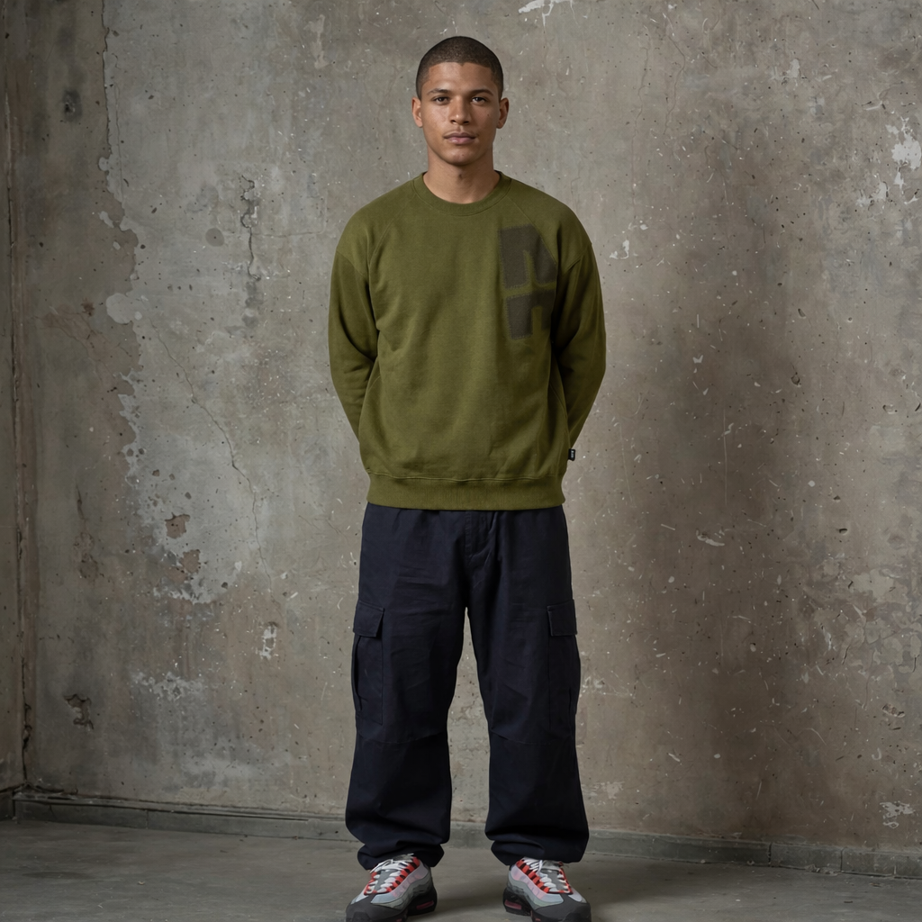 A Stitch Sweatshirt - Olive