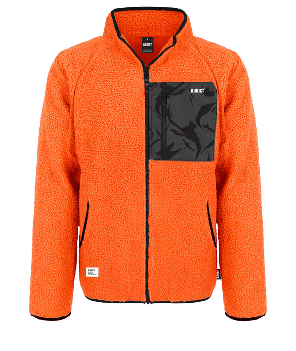 Sherpa Zip Jacket - Orange