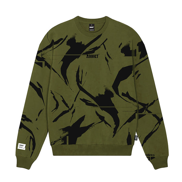 SHE Camo Sweatshirt - Olive/Black