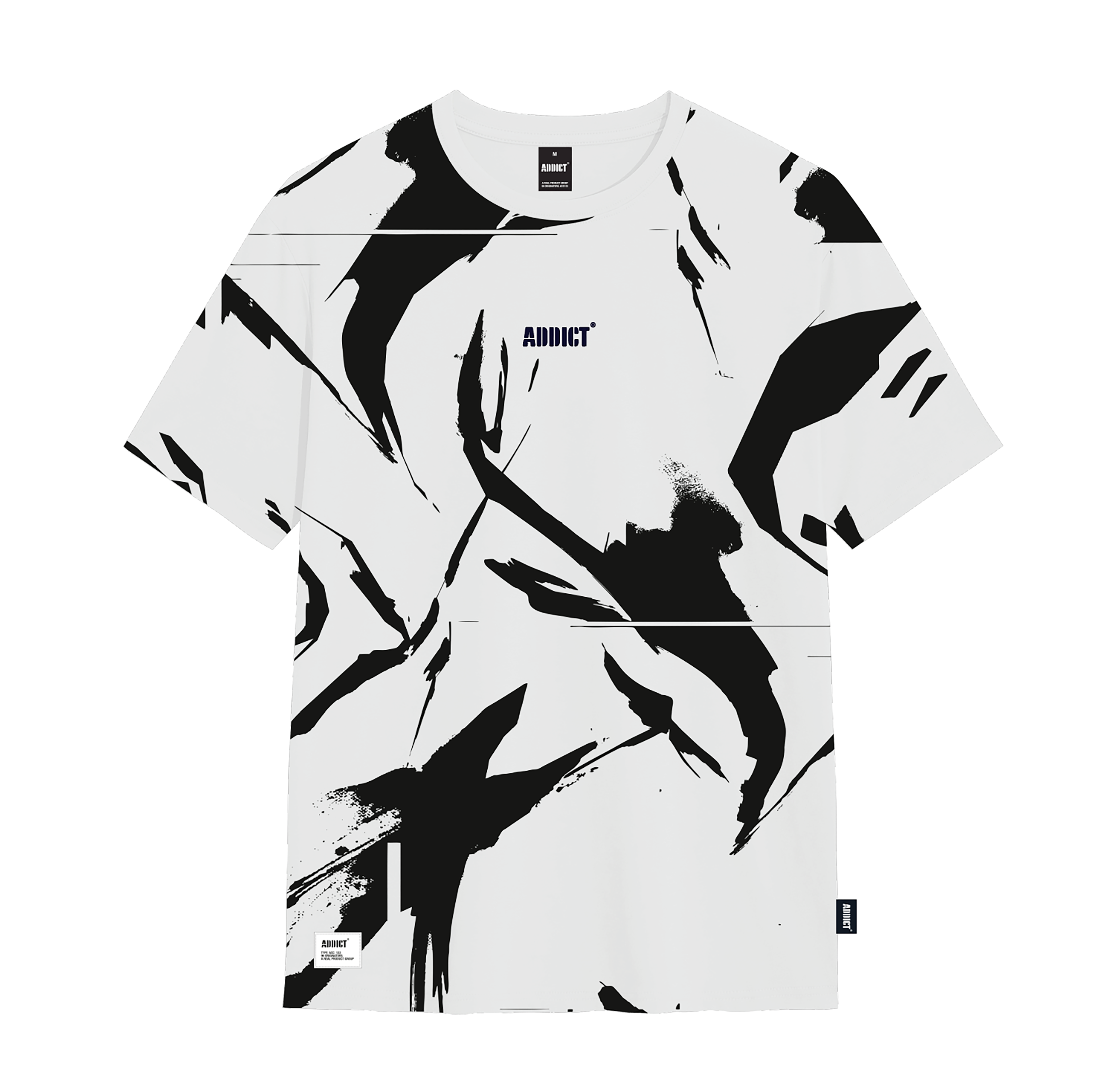 SHE Camo AOP T Shirt - White/Black