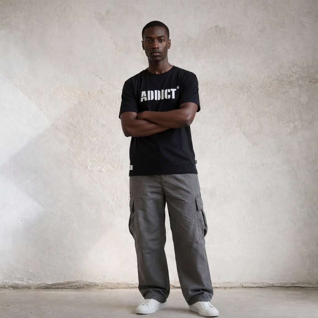 Stencil T Shirt - Black