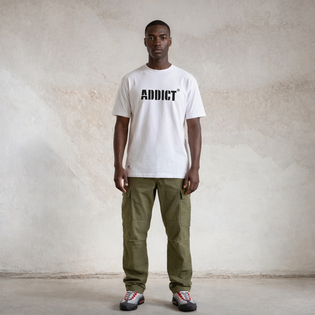 Stencil T Shirt - White