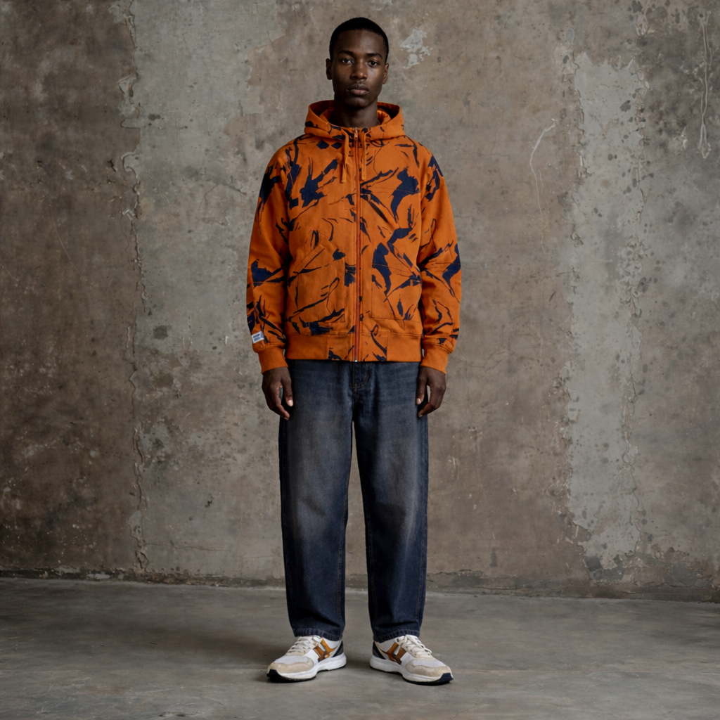 Camo Method Hoody - Orange/Blue