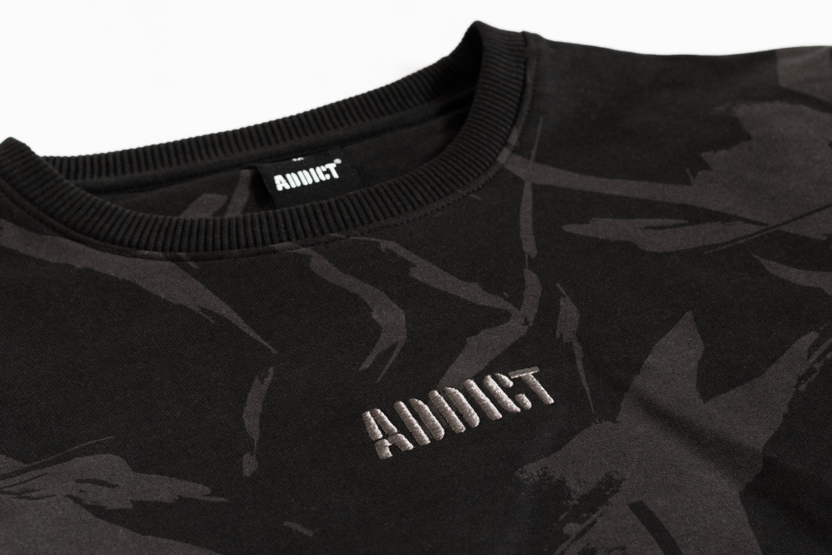 Camo Sweatshirt - Black Grey