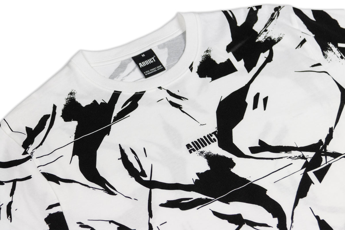 Camo AOP T Shirt - White/Black