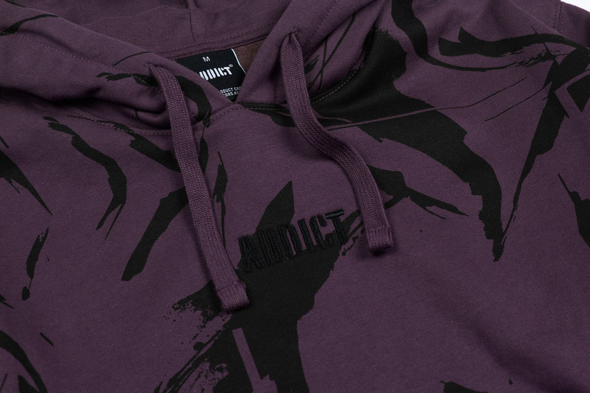 Camo Hoody - Plum
