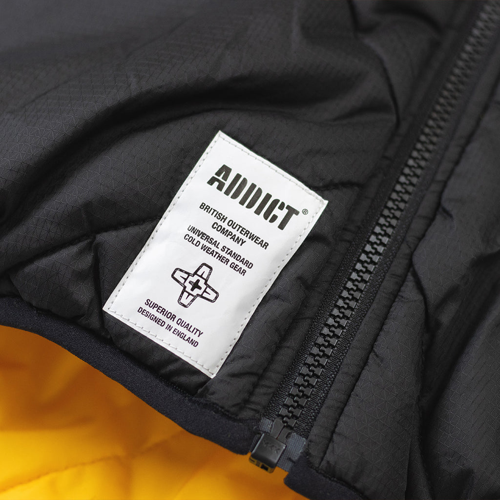 Down State Reversible Quilted Jacket - Black/Grey