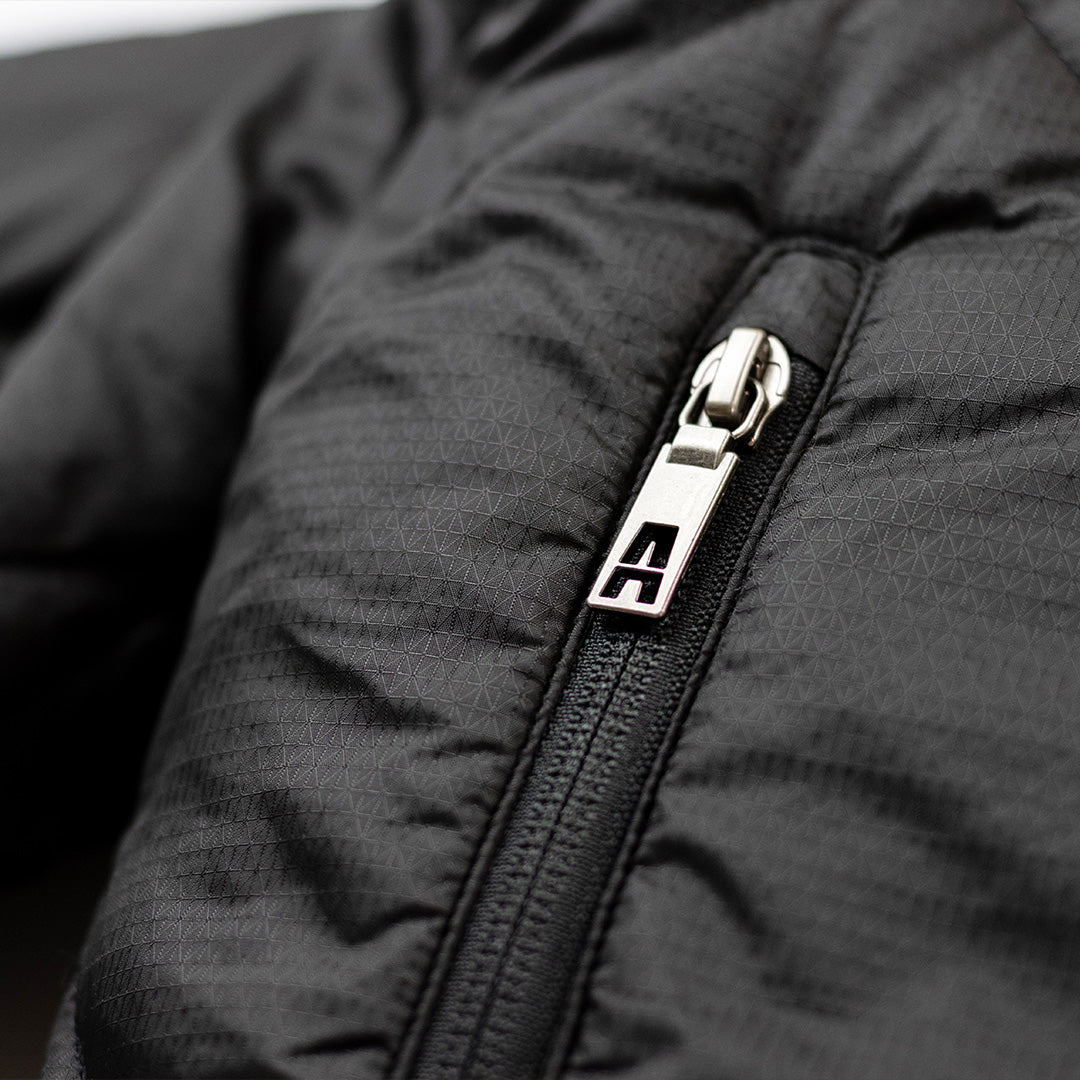 Down State Reversible Quilted Jacket - Black/Grey
