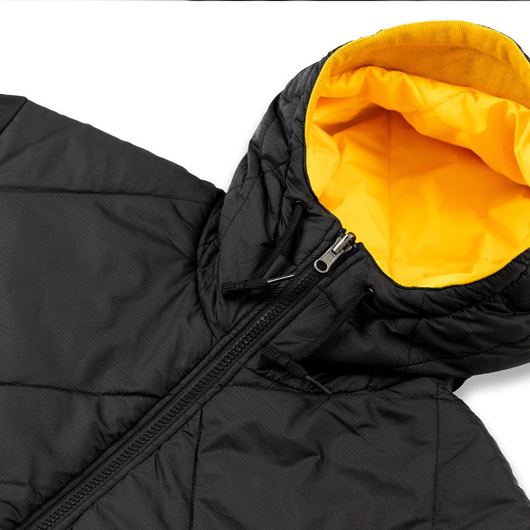 Down State Reversible Quilted Jacket - Black/Grey