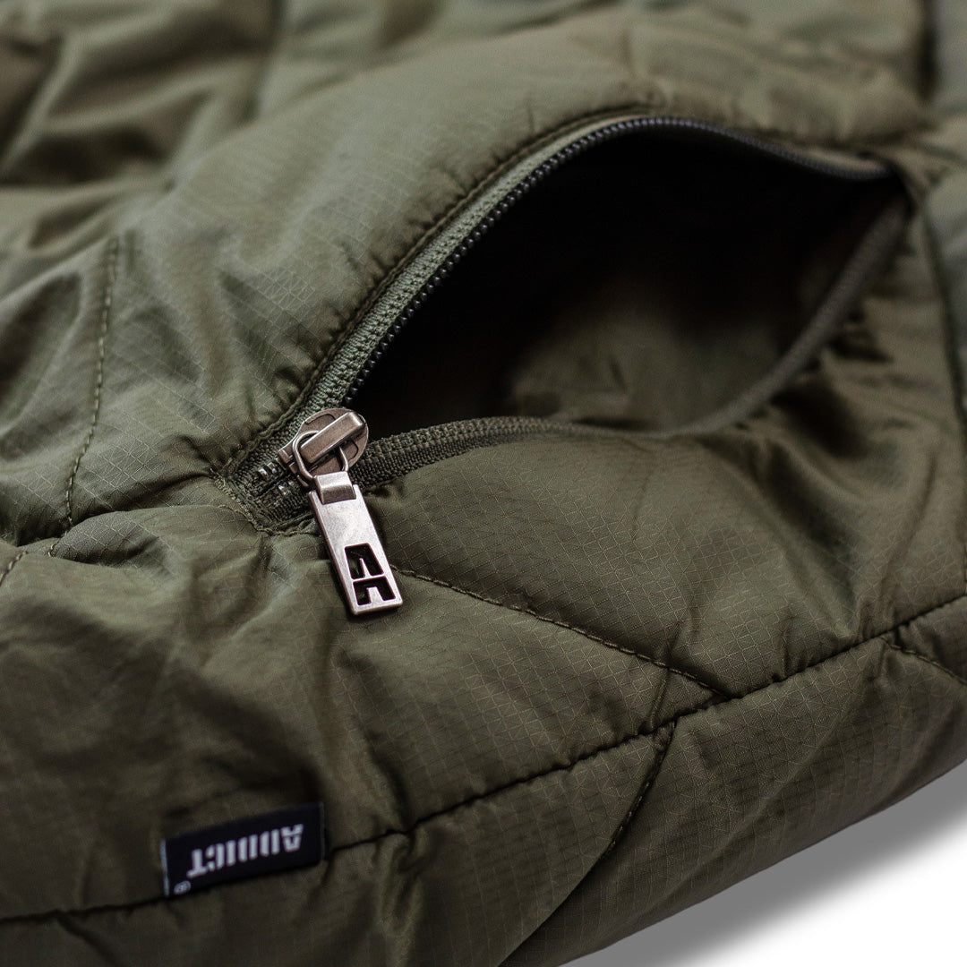 Down State Reversible Quilted Jacket - Olive/Orange