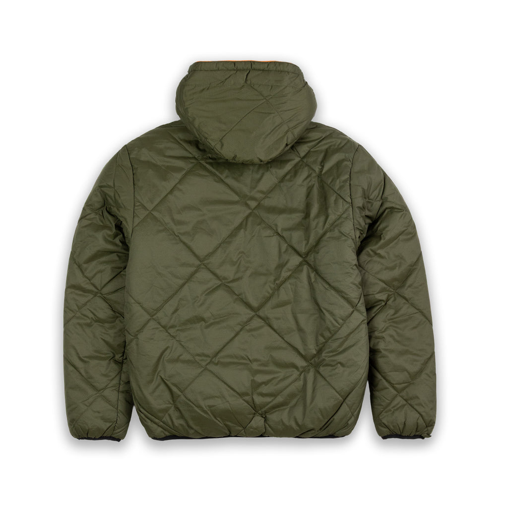 Down State Reversible Quilted Jacket - Olive/Orange