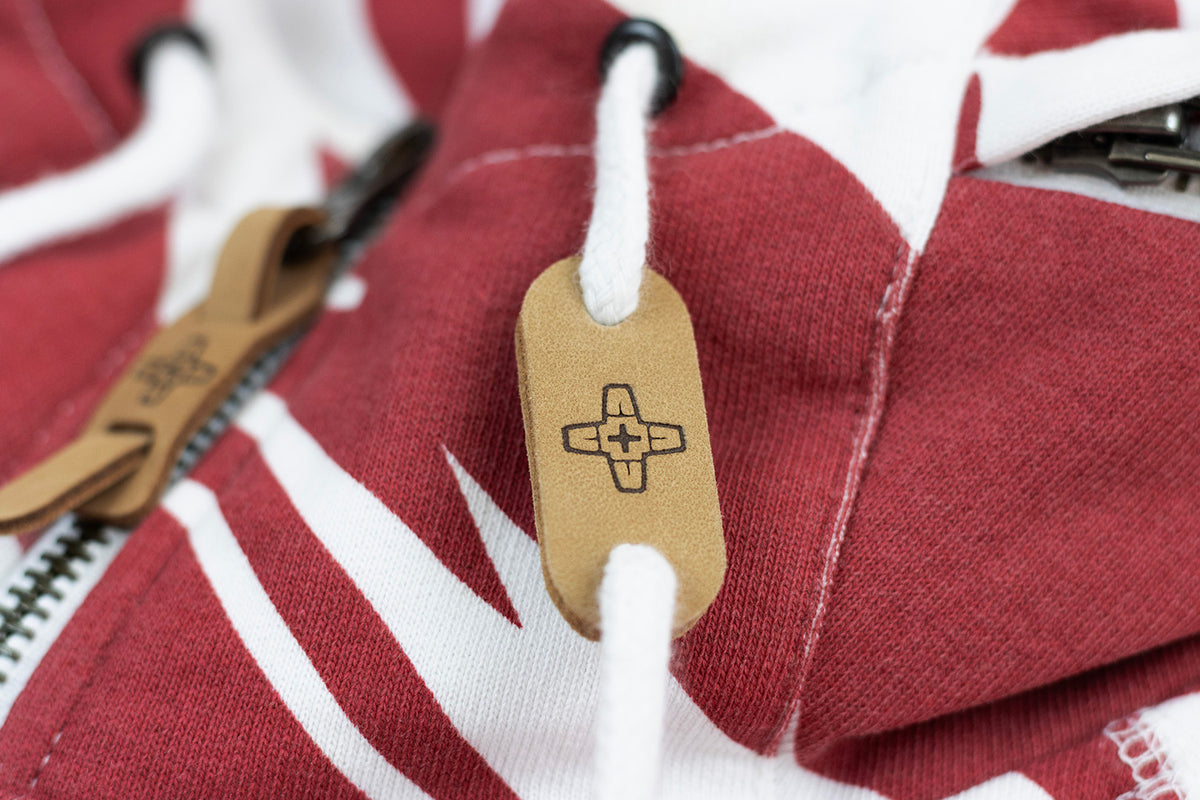 Ltd Edition Bush Shadow Method Zip Hoody - Red/White [ARCHIVE]