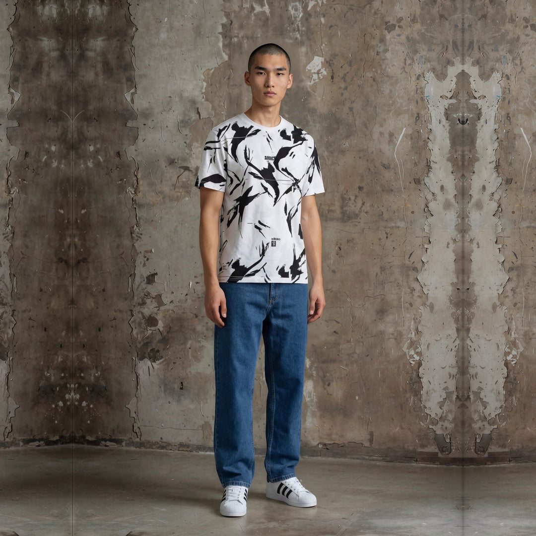 Camo AOP T Shirt - White/Black