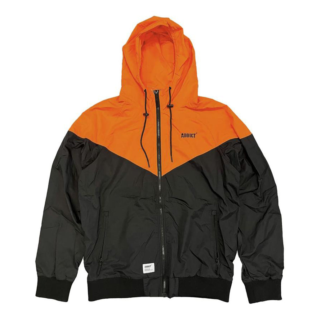 Windcheater Jacket - Black/Orange